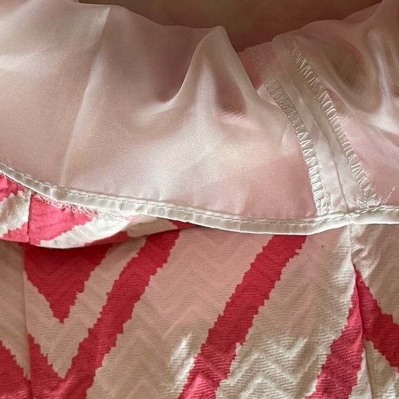 NWTS TAYLOR 60s STYLE PINK & WHITE SLEEVELESS GEOMETRIC DRESS SZ 10 - Picture 10 of 11